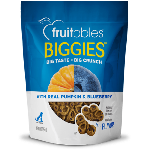 FRUITABLES DOG TREAT BIGGIES PUMPKIN & BLUEBERRY-Treats para perros calabaza y arándanos