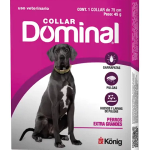 Collar Antipulgas Perro Extra Grande Dominal Mas de 40kg (Unidad)