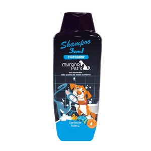 SHAMPOO MURANO PETS 3 EN 1 PARA PERROS Y GATOS ACLARECEDOR