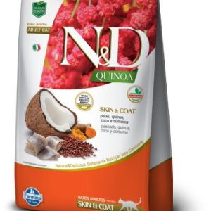 Alimento N&D QUINOA FELINE SKIN PEIXE 7,5KG