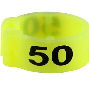 Anillas abiertas palomas diámetro 9mm con serial (h=5mm)