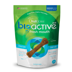 FRUITABLE BIOACTIVE FRESH MOUTH MEDIUM DOG TREAT 10.8 oz-Treats dentales para perros medianos y grandes