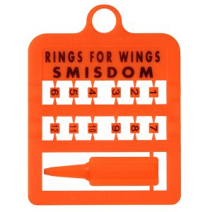 Tarjeta Anillas Abiertas Plástico numeradas