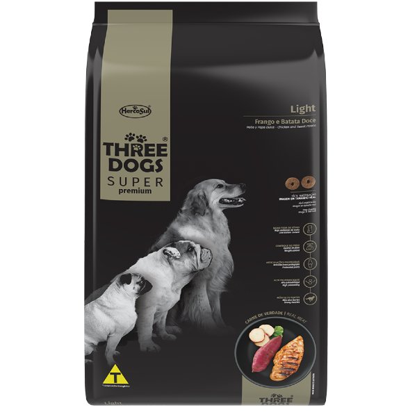 Alimento THREEDOGS SUPER PREMIUM LIGHT 15 + 2 KG POLLO Y BONIATO