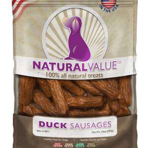 TREAT  NATURAL VALUE DUCK SAUSAGE RECIPE – Perro 13onz