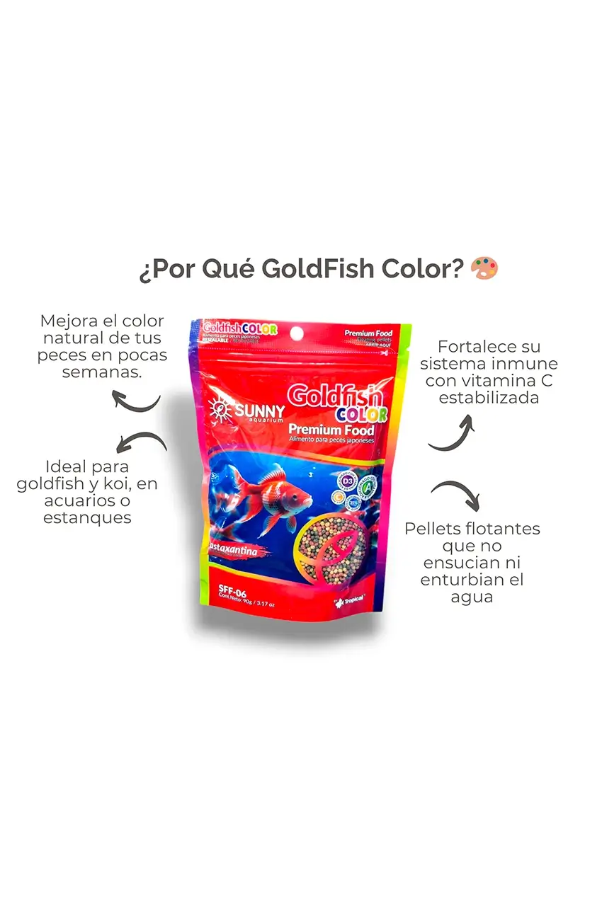 Goldfish COLOR Premium Food Sunny 90g - Imagen 2