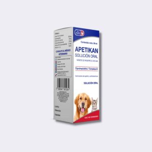 VITAMINAS PARA PERROS Y GATOS, APETIKAN, SUSPENSIÓN ORAL 30 ML., ESTIMULANTE DE APETITO Y ANTIHISTAMÍNICO