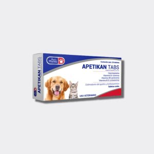 VITAMINAS PARA PERROS Y GATOS, APETIKAN 20 TABLETAS, ESTIMULANTE DE APETITO Y ANTIHISTAMÍNICO