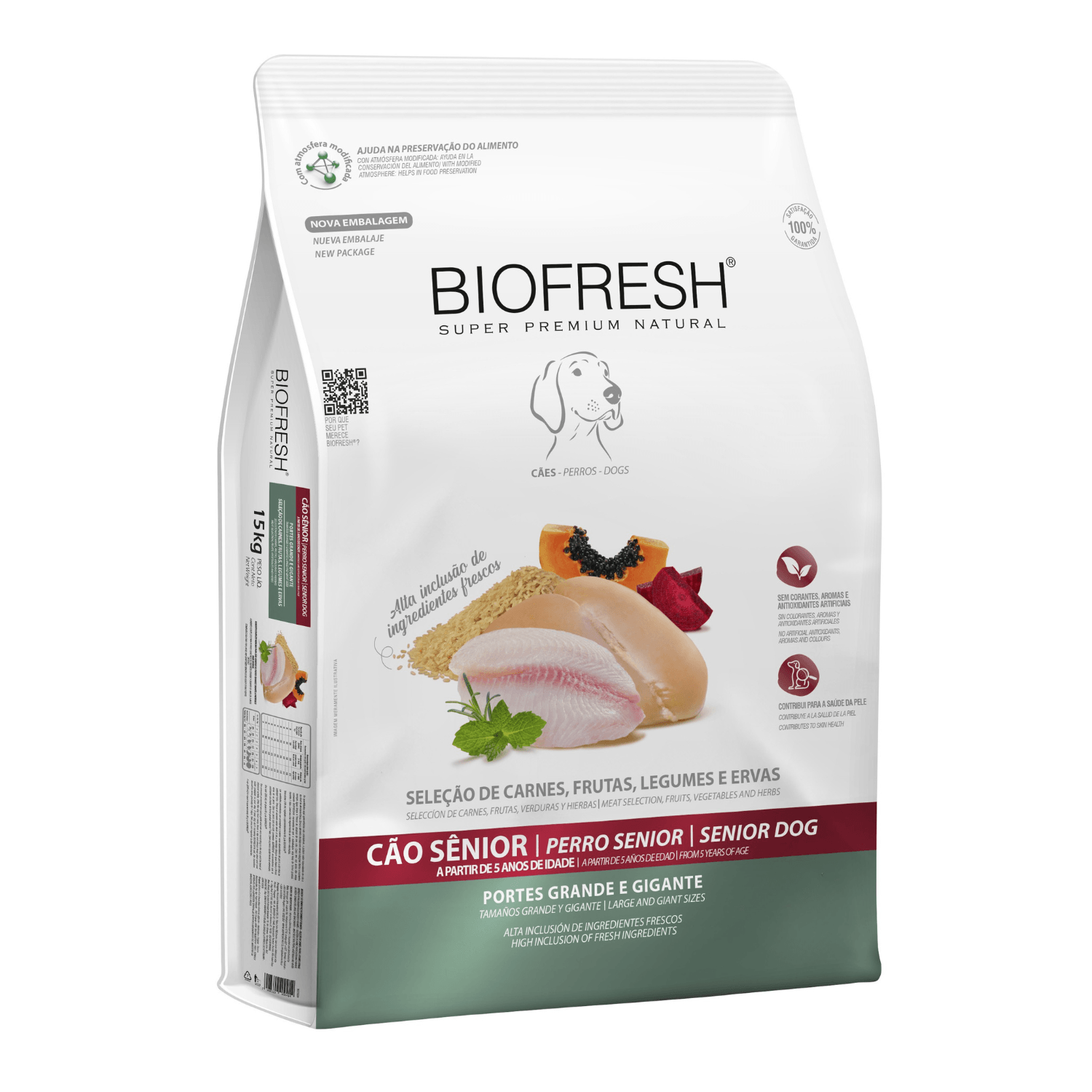 Alimento BIOFRESH SENIOR RAZAS GRANDES 15 KG