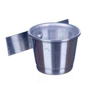 TAZA DE METAL PARA LOROS MEDIANA