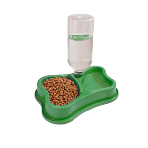 COMEDERO/BEBEDERO DOBLE CON BOTELLA MURANO PET