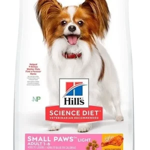 Alimento Hills Canine Science Diet – Adult Light – Small Paws – Razas Pequeñas y Mini 2 Kg