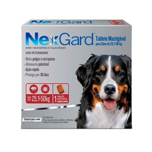 Pastilla Antipulgas y Garrapatas Perro Nexgard 25 a 50kg (Unidad)