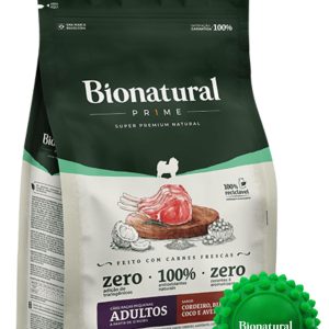 Bionatural Prime Adulto Razas Pequeñas Sabor Cordero 10.1kg + Regalo