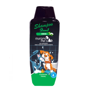SHAMPOO MURANO PETS 2 EN 1 PARA PERROS Y GATOS COCO