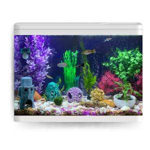ACUARIO 90 lts C/TAPA, FILTRO E ILUMINACION LED