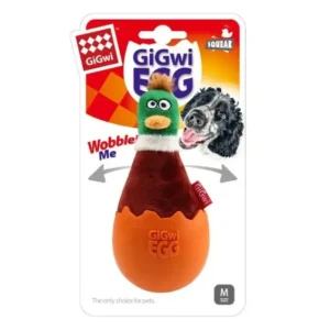 Huevo De Caucho Con Patito De Peluche Porfiado Gigwi