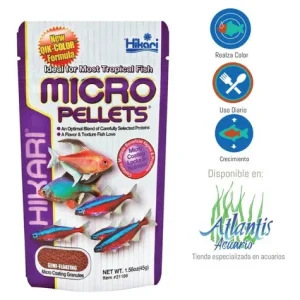 Alimento Peces Tropicales Tetras Hikari Micro Pellets 45gr