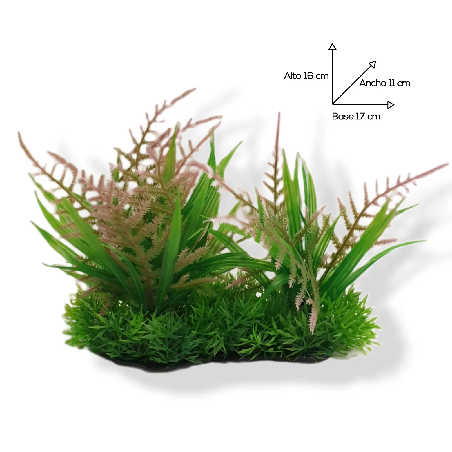 Planta Artificiales Isla Baja Acuarios Y Peceras 16x17x11cm