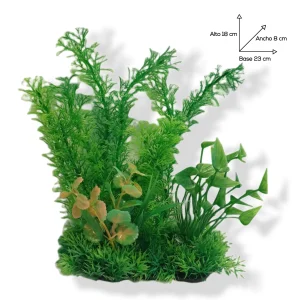 Planta Artificiales Isla Grande Acuarios Y Peceras 23x18x8cm