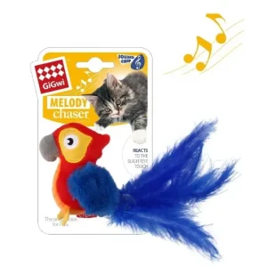 Loro Colorido Gigwi Con Sonido Y Plumas Para Gatos