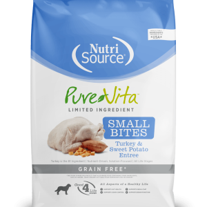 NUTRISOURCE PURE VITA – PAVO & CAMOTE Small Bite Perro