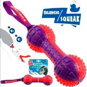 Juguete Hueso De Caucho Dumbell Gigwi Con Sonido On/off