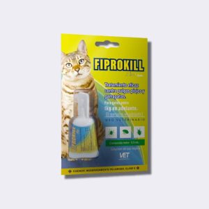 PIPETA FIPROKILL PLUS 0.5 ML ( De 1 a 10 Kg.), PARA GATOS (Antipulgas, garrapatas, piojos, parásitos)