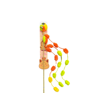 VARA PLASTICA CON POMPONES