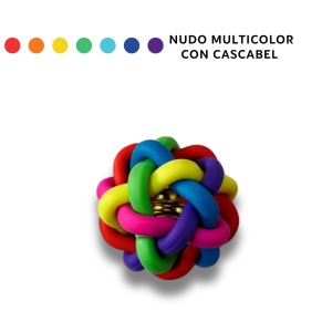 NUDO MULTICOLOR CON CASCABEL GRANDE