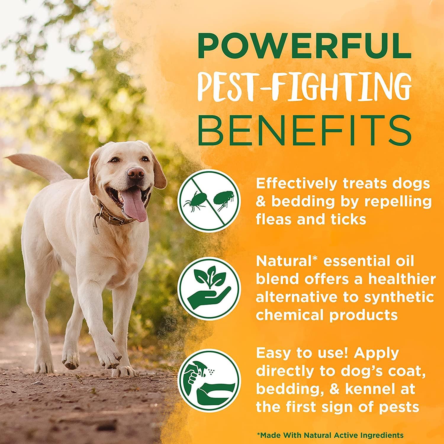 TROPICLEAN NATURAL FLEA & TICK DOG AND BEDDING SPRAY-Spray antipulgas y garrapatas 16oz. - Imagen 5