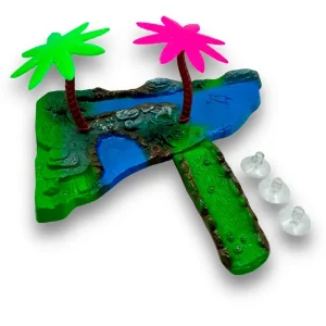 Terraza Isla Para Tortuga Plastica Grande