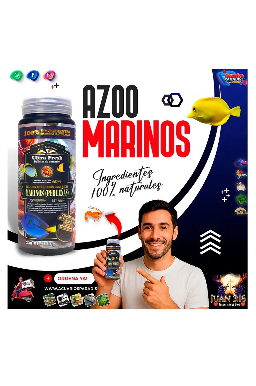 AZOO Marinos 330– Delicias de Camarón para Peces Marinos Pequeños - Imagen 6