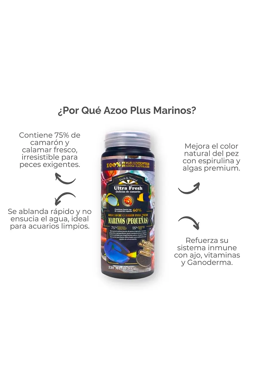 AZOO Marinos 330– Delicias de Camarón para Peces Marinos Pequeños - Imagen 2