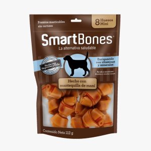 SMARTBONES HUESO MINI MANTEQUILLA DE MANÍ – 8 unidades