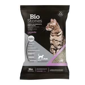 ARENA AGLOMERANTE BIO STONES 4kg LAVANDA FUNDA x 6 unid.