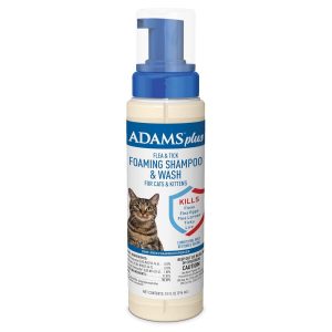 ADAMS PLUS FLEA AND TICK SHAMPOO FOAMING FOR CATS & KITTENS-Shampoo en espuma antipulgas para gatos y gatitos
