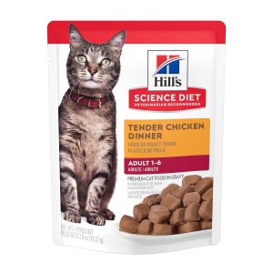 HILLS ADULT CAT TENDER CHICKEN POUCH-pollo 2.8oz
