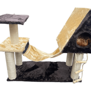 CASA GATO CHALET 4 PISOS CON RED 80x36x75 CM