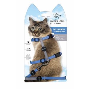 MPETS – Gentle Cat Harness Leash Set Azure Blue