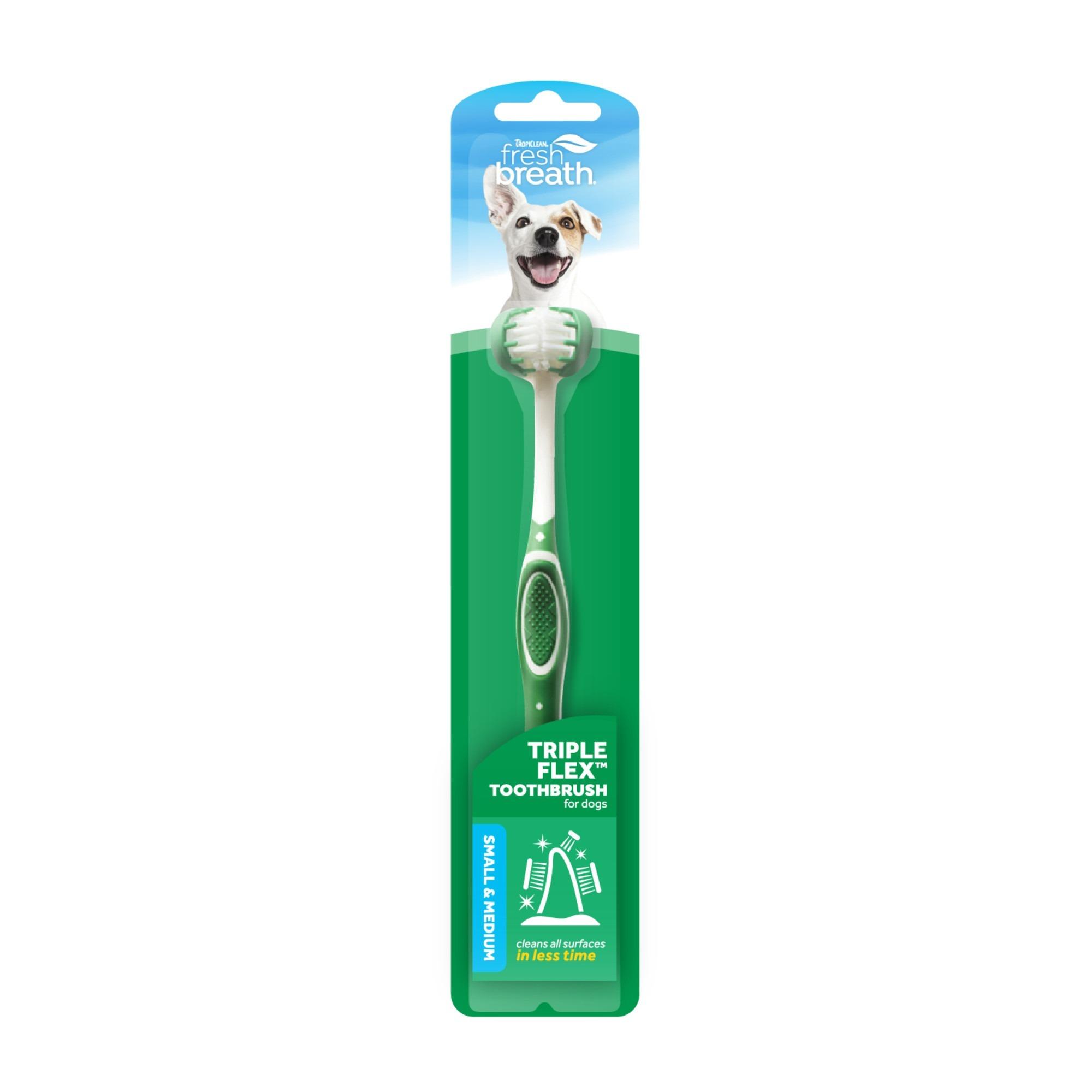 FRESH BREATH TRIPE FLEX TOOTHBRUSH-Cepillo dental perro pequeño y mediano