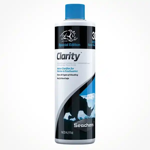 Seachem Clarity 325ml Aclarador Agua Acuario 30% Más