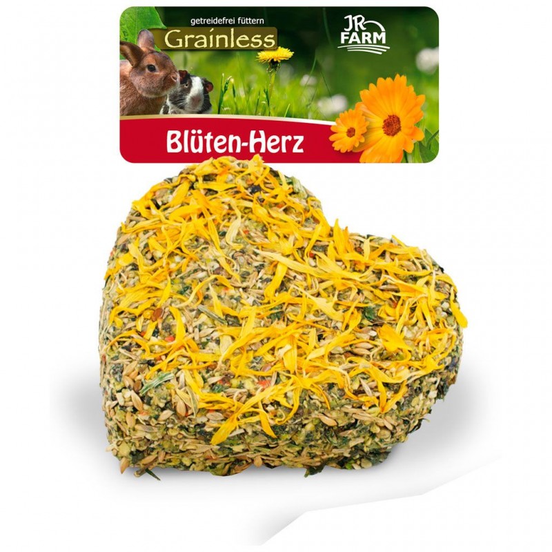 Corazón de hierba con flores 90 grs