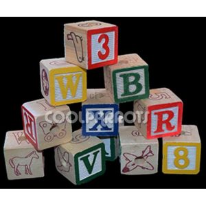 Cubo de madera de 3 cm