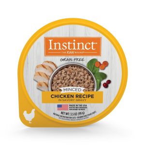 INSTINCT MINCED CUPS CHICKEN RECIPE 3.5 ONZ. – Gato