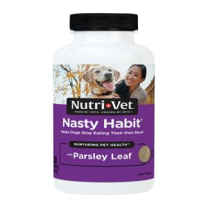 NUTRI-VET NASTY HABIT CHEWABLES-Suplemento para evitar la coprofagia en perros-60 tabletas