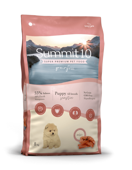 SUMMIT10 PUPPY GRAIN FREE SENSITIVE SALMÓN Y PAPA – PERRO 8KG