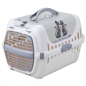 TRANSPORTADORA GATOS TRENDY CATS IN LOVE – Puerta Plástica